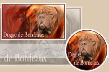 Tischmatte Bordeaux Dogge 1