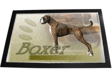 Designer Fussmatte Deutscher Boxer Hund 2 gestromt