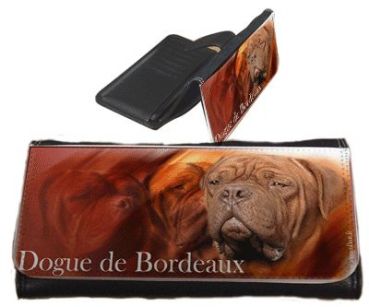 Frauen Geldbörse Brieftasche Bordeaux Dogge 1