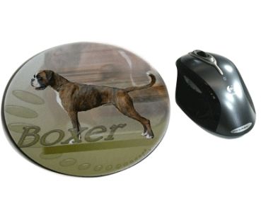 Mousepad Deutscher Boxer 2 Hund gestromt