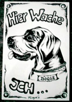 Warnschild Deutsche Dogge