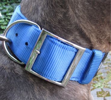 Nylonhalsband blau Deutsche Bordeaux Dogge Cane Corso Kangal Bulldog Halsband