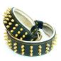 Preview: Goldener Riese Halsband Killernieten 6,5cm breit Pit Bull Molosser Dogo Dogge