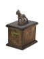 Preview: Urne Deutscher Boxer Hund - 4034 Denkmal Statue Schatulle