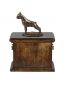Preview: Urne Deutscher Boxer Hund - 4034 Denkmal Statue Schatulle