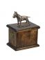 Preview: Urne Bullterrier - 4037 Englischer Bull Terrier Denkmal Statue Schatulle