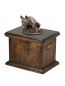 Preview: Urne Französische Bulldogge - 4054 French Bulldog Denkmal Statue Schatulle