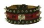 Preview: Pit Bull Spitzkopfnieten Nieten Halsband Leder 8 cm breit