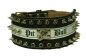 Preview: Pit Bull Spitzkopfnieten Nieten Halsband Leder 8 cm breit