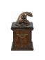 Preview: Urne American Pit Bull Terrier - 4082 Pitbull Denkmal Statue Schatulle