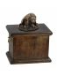 Preview: Urne American Pit Bull Terrier - 4082 Pitbull Denkmal Statue Schatulle