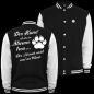 Preview: Baseballjacke Der Hund ist dir im Sturme treu Kapuzenjacke