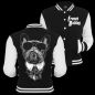 Preview: Mädels Baseballjacke French Bulldog CHEF Kapuzenjacke