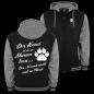 Preview: Baseballjacke Der Hund ist dir im Sturme treu Kapuzenjacke