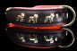Preview: Motiv Halsband Französische Bulldogge 4cm breit Lederhalsband