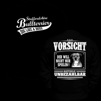 T-Shirt Staffordshire Bullterrier Vorsicht