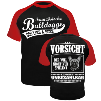 T-Shirt Französische Bulldogge VORSICHT