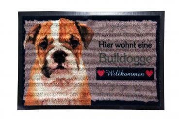 Fussmatte Bulldogge Bulldog Hund Fussabtreter