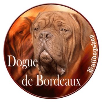 Aufkleber Bordeaux Dogge 1