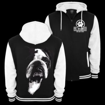 Baseball Jacke Englische Bulldogge BOSS Kapuzenjacke