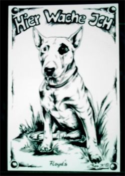 Warnschild Bullterrier