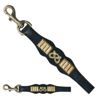 Lederleine für Staffordshire Bullterrier Halsband 1,8 cm schwarz