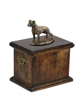Urne American Staffordshire Terrier - 4028 Denkmal Statue Schatulle