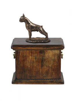 Urne Deutscher Boxer Hund - 4034 Denkmal Statue Schatulle