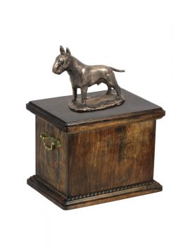 Urne Bullterrier - 4037 Englischer Bull Terrier Denkmal Statue Schatulle