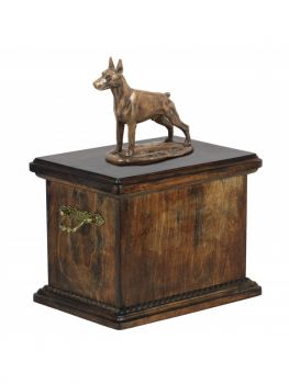 Urne Dobermann - 4048 Doberman Denkmal Statue Schatulle