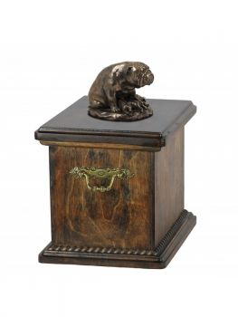 Urne Englische Bulldogge - 4043 English Bulldog Denkmal Statue Schatulle