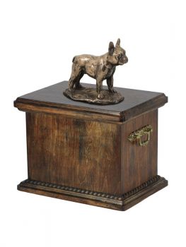 Urne Französische Bulldogge - 4053 French Bulldog Denkmal Statue Schatulle