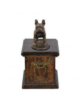 Urne Französische Bulldogge - 4053 French Bulldog Denkmal Statue Schatulle
