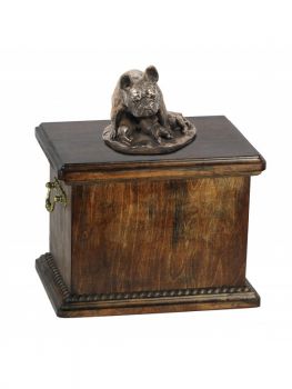 Urne Französische Bulldogge - 4054 French Bulldog Denkmal Statue Schatulle