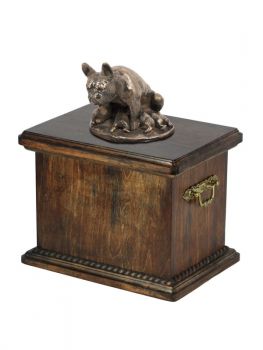 Urne Französische Bulldogge - 4054 French Bulldog Denkmal Statue Schatulle