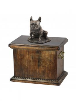 Urne Französische Bulldogge - 4055 French Bulldog Denkmal Statue Schatulle