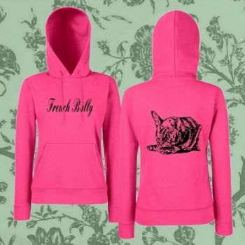 Girlie Kapuzensweatshirt Motiv Französische Bulldogge 8