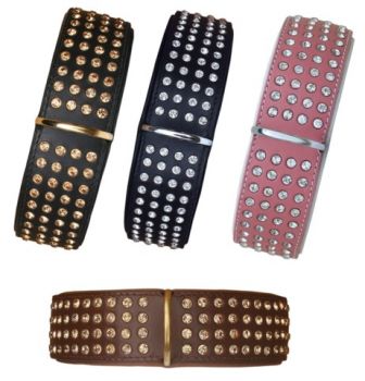 Lederhalsband Strass Extreme 4,5 cm bteit