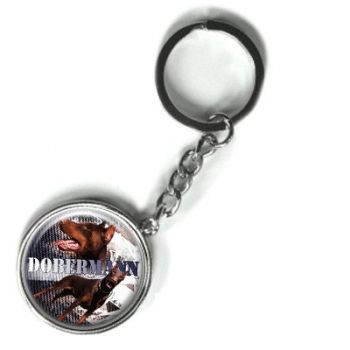 Metall Schlüsselanhänger Dobermann 2