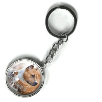 Metall Schlüsselanhänger American Staffordshire Terrier