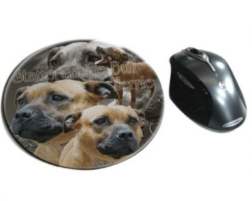 Mousepad Staffordshire Bullterrier 1 braun