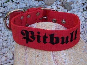 Nylonhalsband Pitbull 5 cm breit