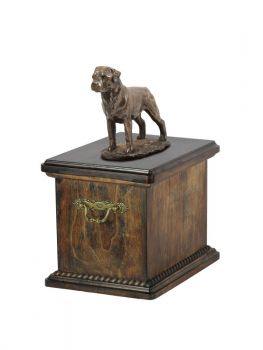 Urne Rottweiler - 4068 Denkmal Statue Schatulle