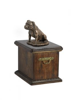 Urne Staffordshire Bull Terrier - 4075 Bullterrier Denkmal Statue Schatulle