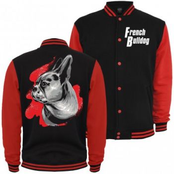 Baseballjacke French Bulldog Painting Kapuzenjacke