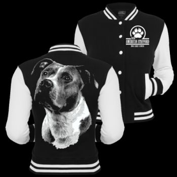 Mädels Baseballjacke American Staffordshire Terrier BOSS Kapuzenjacke