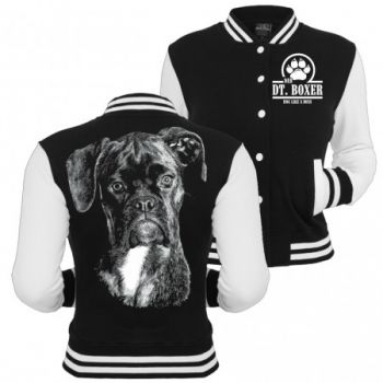 Mädels Baseballjacke Deutscher Boxer BOSS Kapuzenjacke