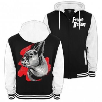 Baseballjacke French Bulldog Painting Kapuzenjacke