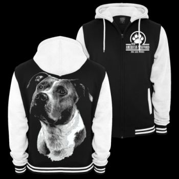 Baseballjacke American Staffordshire Terrier BOSS Kapuzenjacke