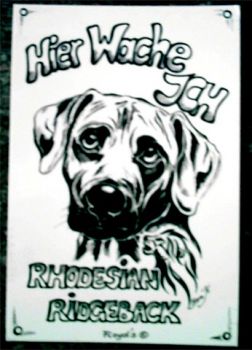 Warnschild Rhodesian Ridgeback